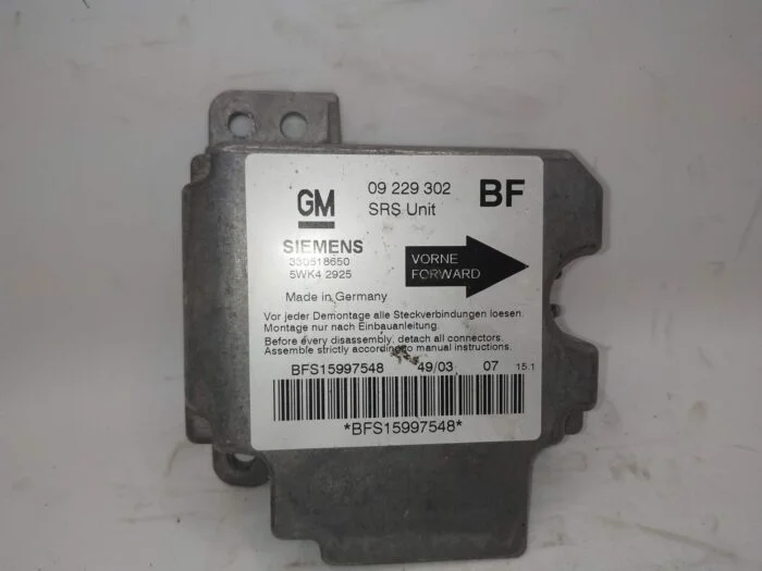 Centralita Airbag Opel Vectra C, Astra G, Zafira A