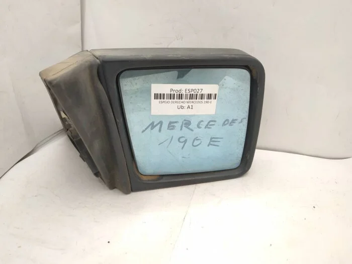 Espejo retrovisor derecho completo Mercedes 190E negro