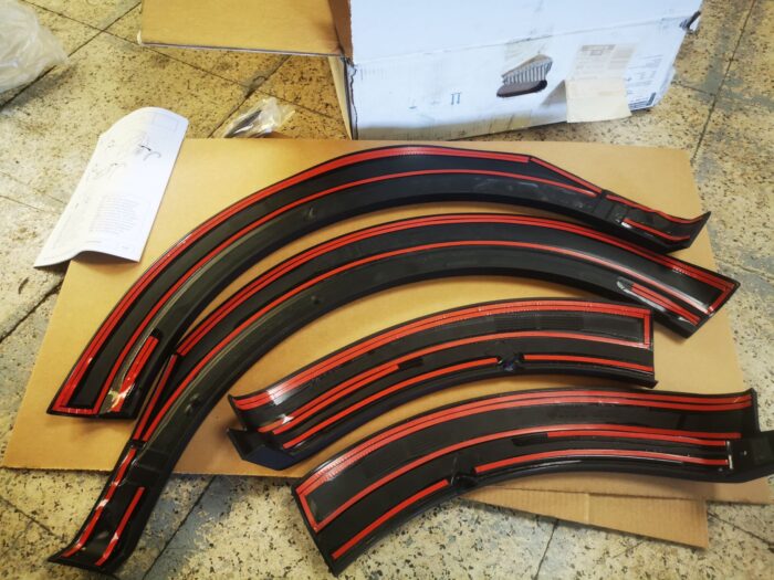 Conjunto completo extensão dois arcos das rodas Renault Kadjar 2017