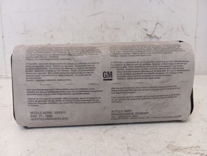 Airbag Delantero Derecho Opel Astra G 1998